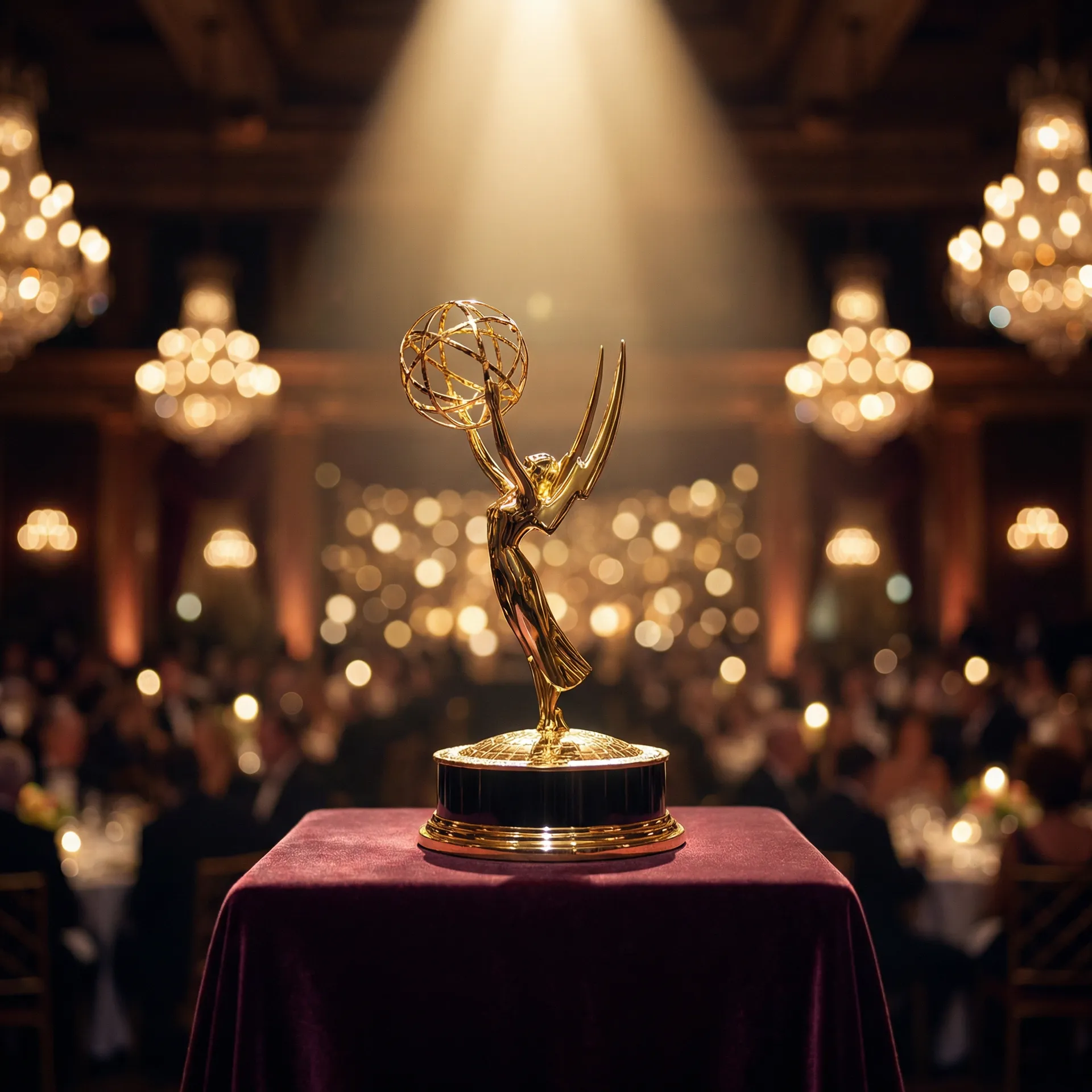 日本伦理 奖项追踪 - 金色奖杯在聚光灯下