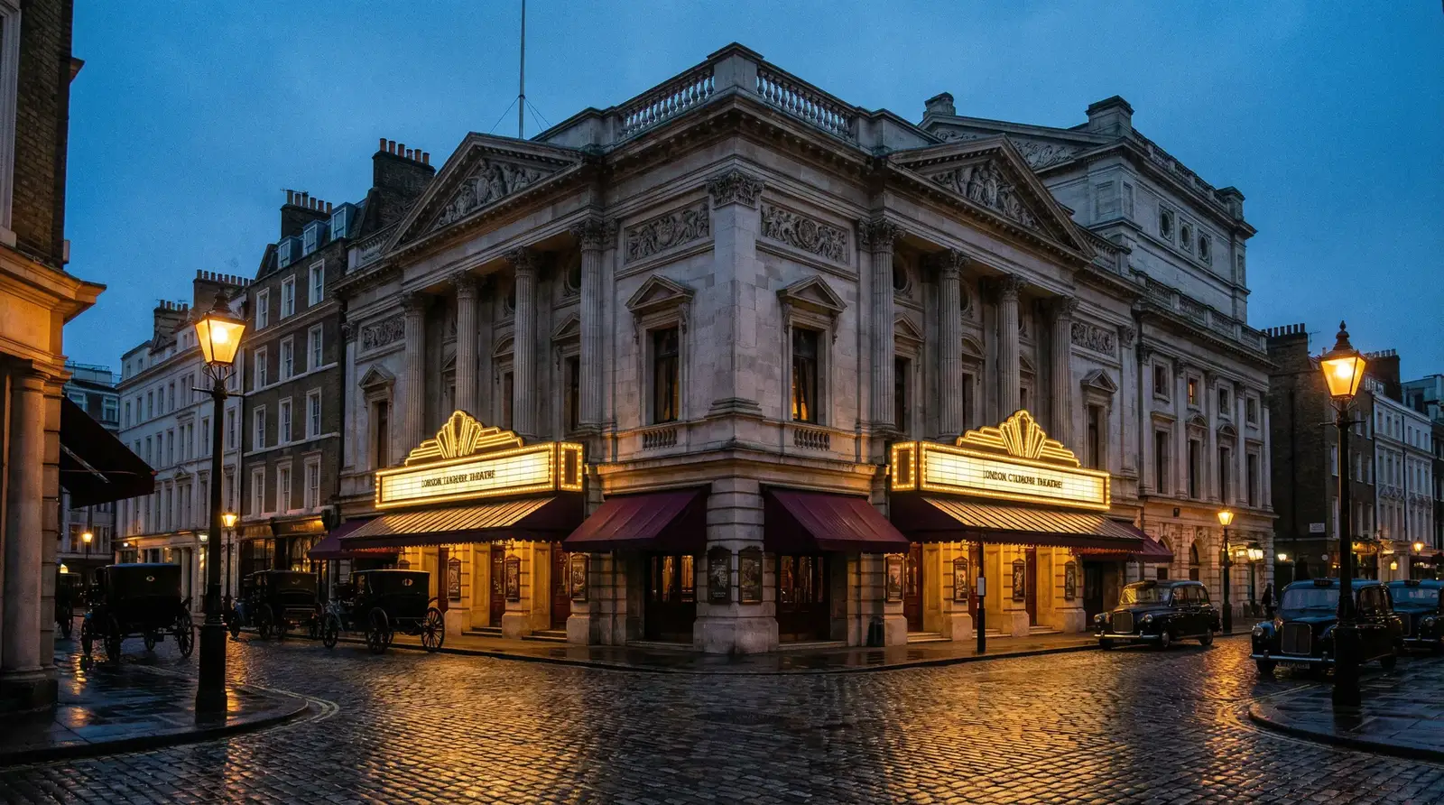 日本伦理 - 伦敦西区剧院建筑夜景